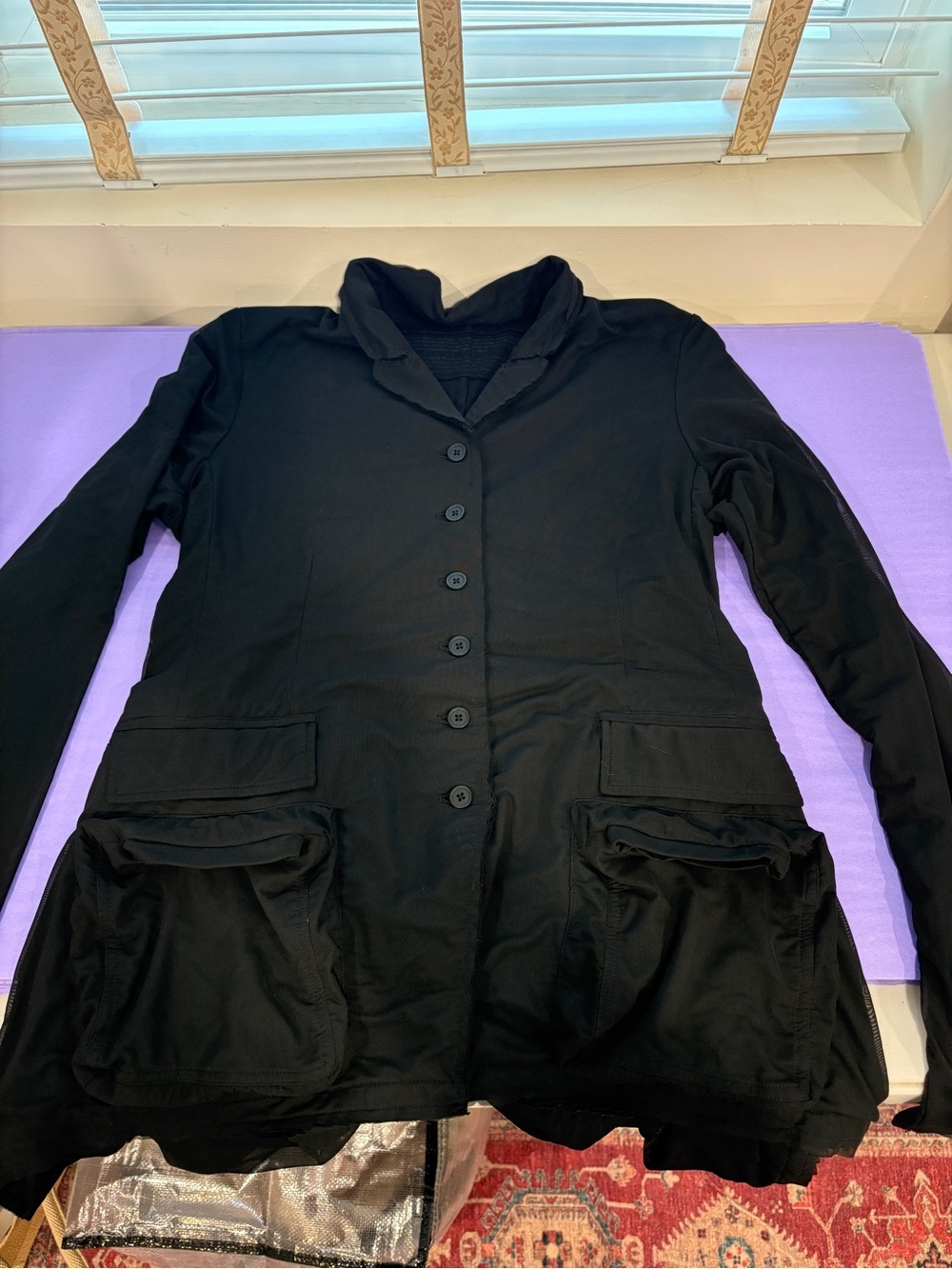 Rundholz Black Label Mesh Panel Jacket Button-Out Tails Utility Cargo Pockets M
